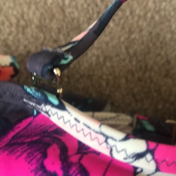 floral halter/bandeau convertible swim bikini top - Picture 3 of 5